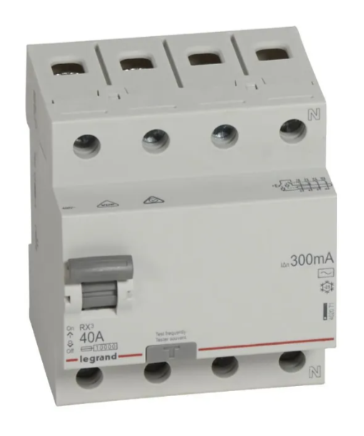 RCCB RX3-ID 4P 40A 300mA Type AC Legrand